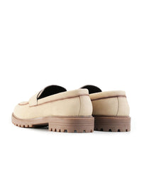 MONKSTORY Cosmopolitan Dune Penny Loafers - Beige
