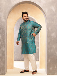 SOJANYA PLUS Woven Design Kurta Lurus Sutera Kolar Mandarin
