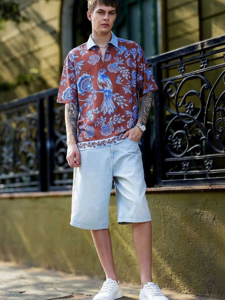 Eszett Men Floral Printed Casual Shirt