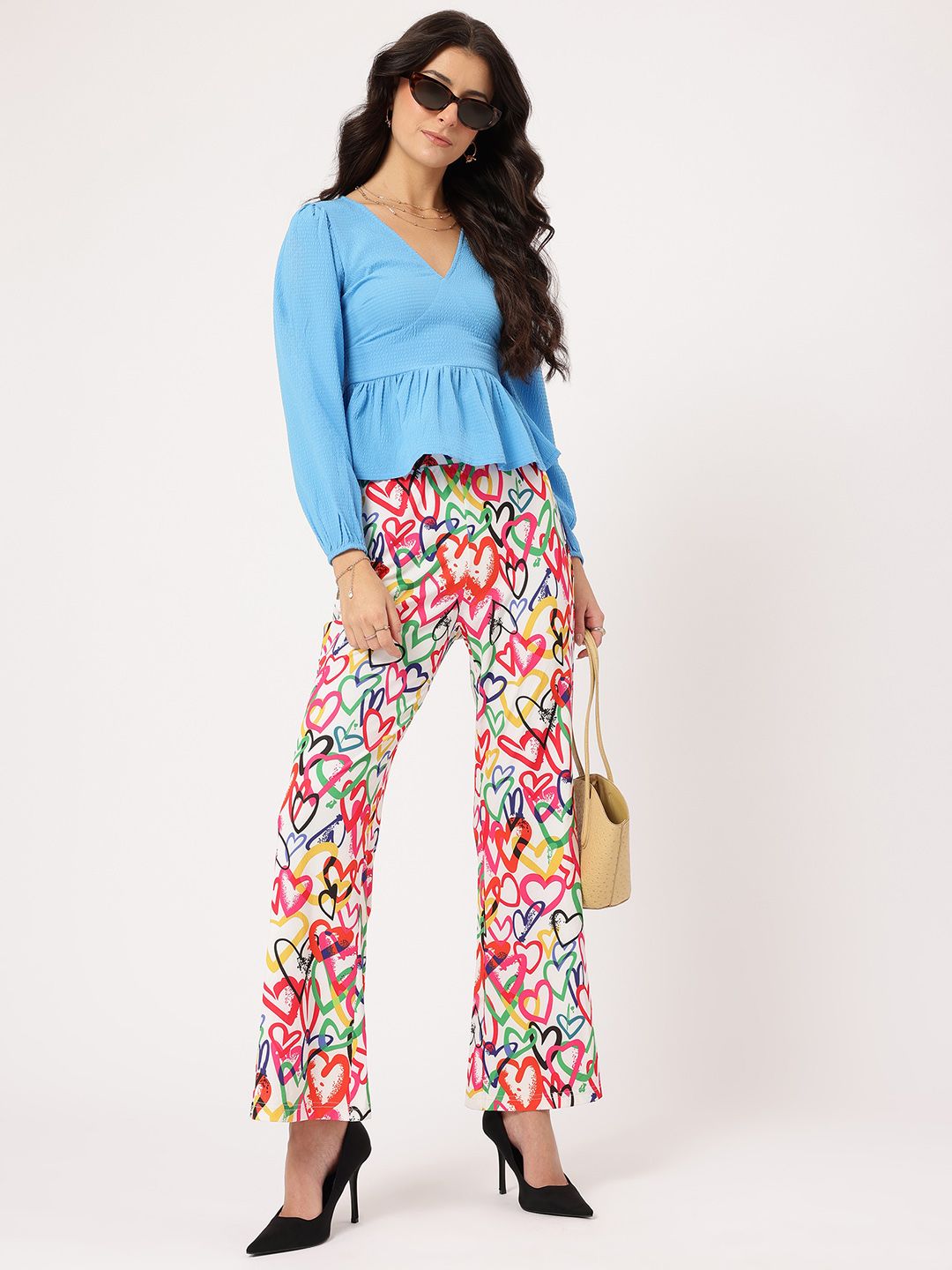 DressBerry Timeless Textures Seersucker Peplum Top