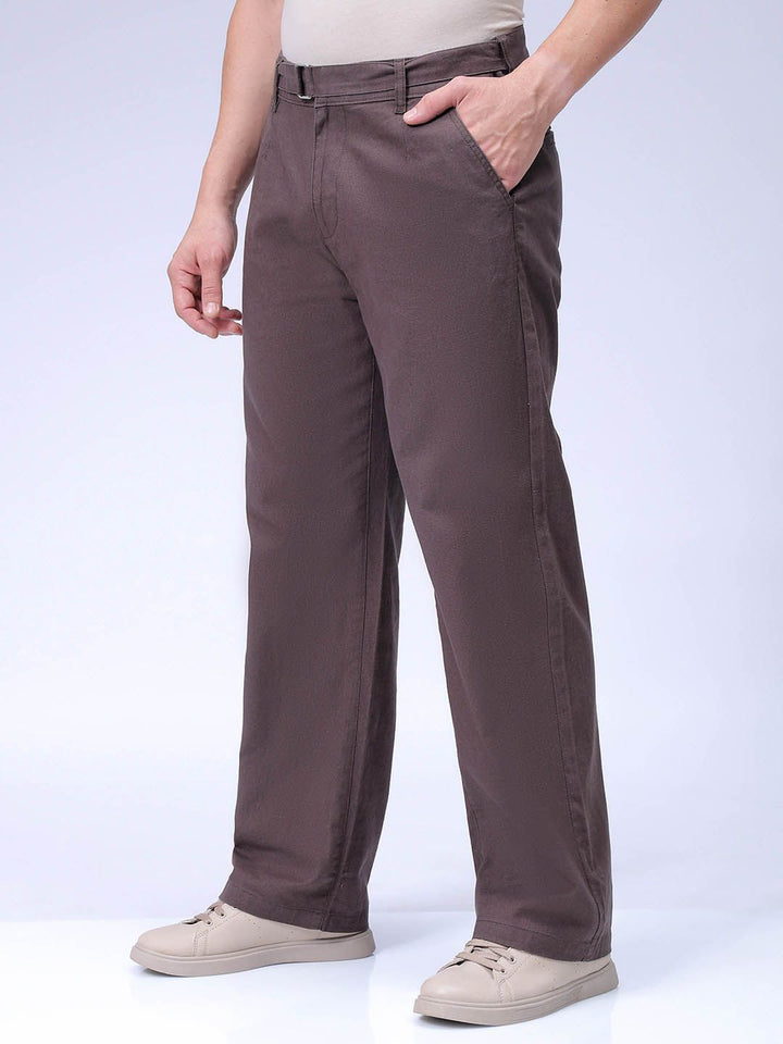 The Indian Garage Co Men Relaxed Fit Mid-Rise Pure Cotton Chinos Trouser