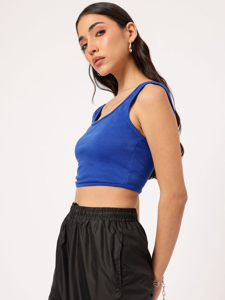 DressBerry Opulent Overlays Raglan Hooded Layered Crop Top