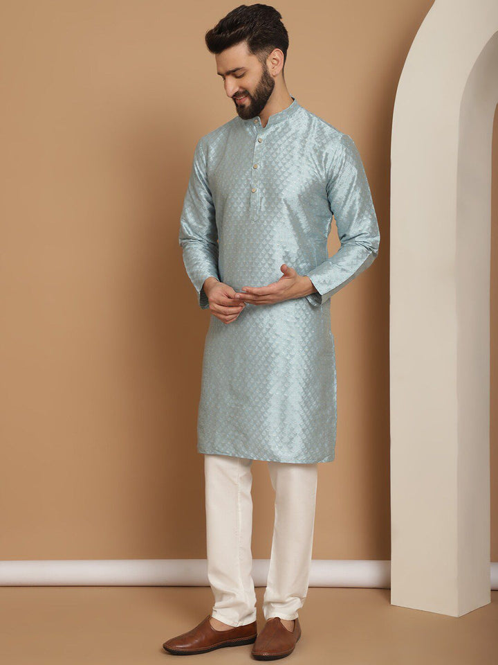 Anouk Ethnic Motifs Embroidered Straight Kurta With Churidar