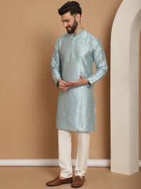 Anouk Ethnic Motifs Embroidered Straight Kurta With Churidar