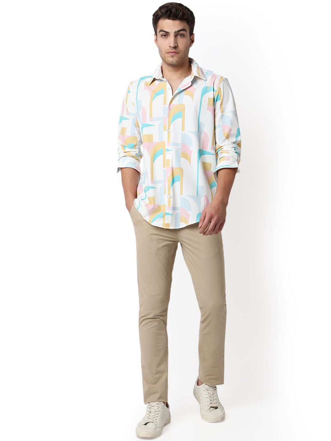 SPYKAR Men Slim Fit Opaque Printed Casual Shirt