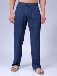 The Indian Garage Co Men Striped Loose Fit Mid-Rise Trousers