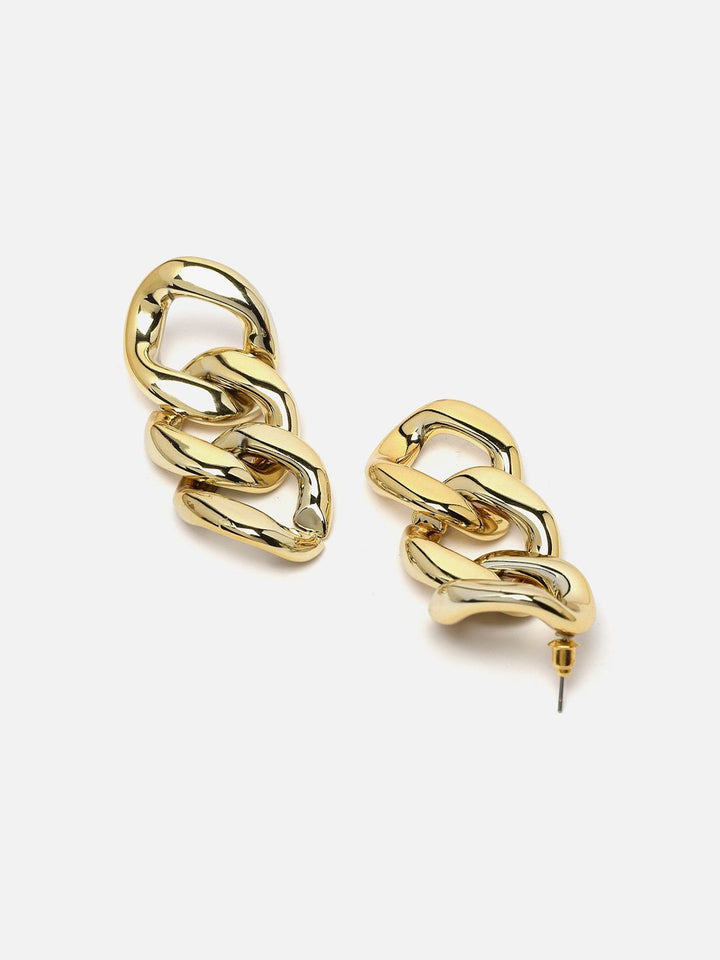 DressBerry Gold-Plated Contemporary Drop Earrings