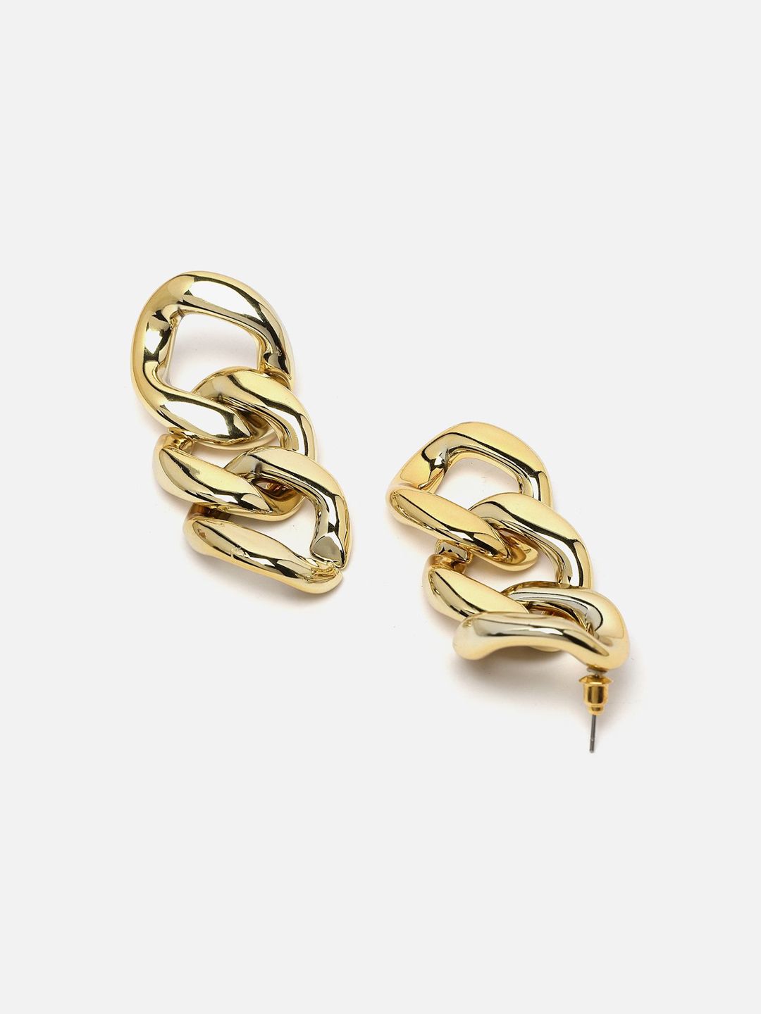 DressBerry Gold-Plated Contemporary Drop Earrings