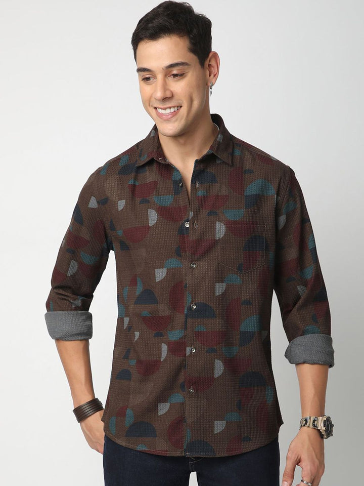 VASTRADO Men Classic Slim Fit Opaque Casual Shirt