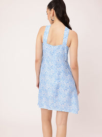 DressBerry Vacation Feels With Chevron Stripes Wrap Style Fit & Flare Dress