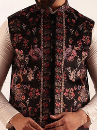 SOJANYA Jaket Nehru Bercetak