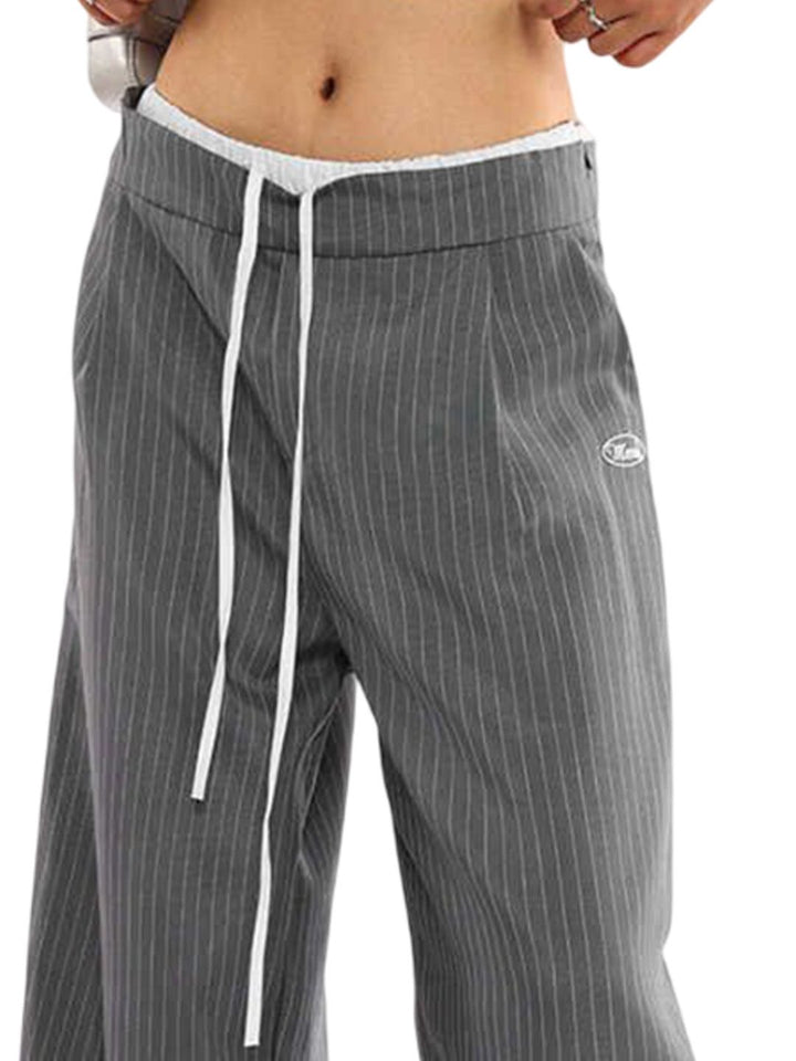 DressBerry Women Striped Regular Fit Mid-Rise Trousers
