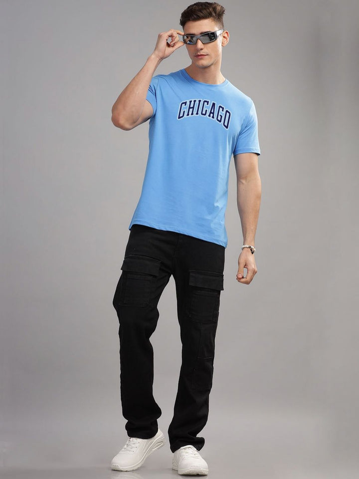 ADRO Men Typography Printed Raw Edge T-shirt