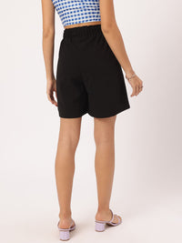 DressBerry Women K-Style Textured Hot Shorts