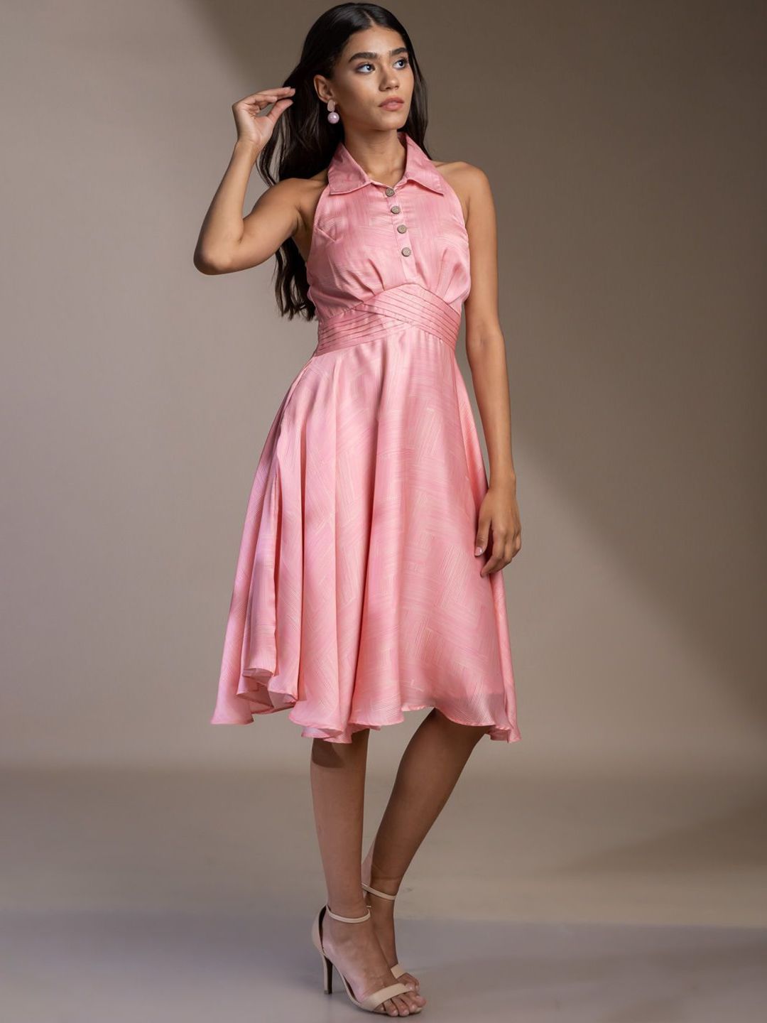Pakaian Coller Fit & Flare Baju Wanita Mamicha