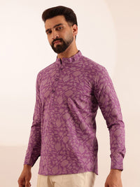 Anouk Men Floral Printed Mandarin Collar Kurta