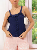 DressBerry Romantic Ruffles Ribbed Top