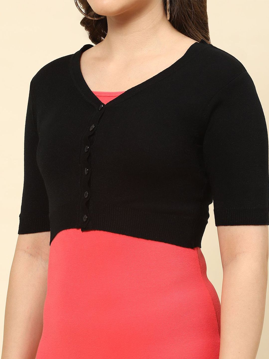 Monte Carlo Women Woollen Crop Cardigan