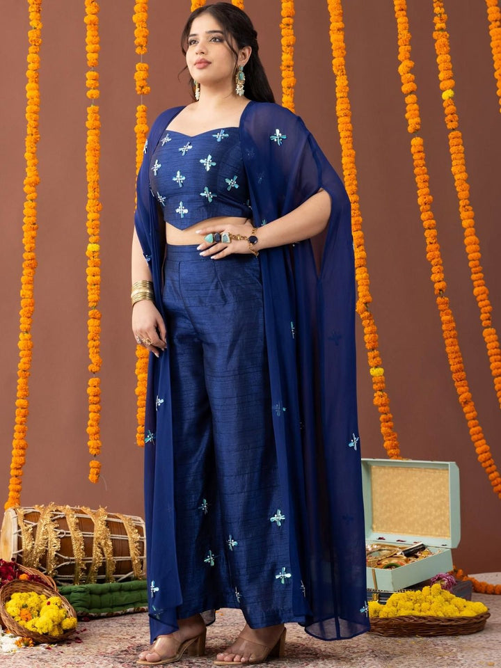 Mamicha Embroidered Shoulder Straps Top & Trousers Co-Ords