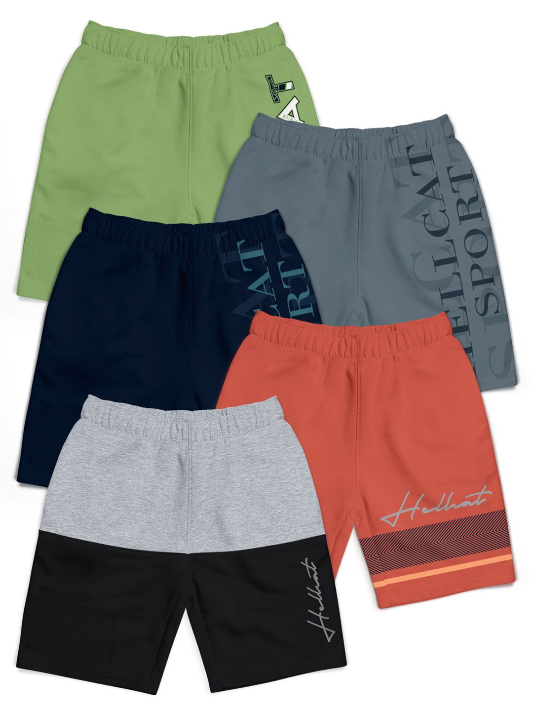 HELLCAT Boys Typography Printed Shorts