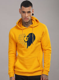 ADRO Lelaki Cotton Printed Hooded Pullover Sweatshirt Kasual