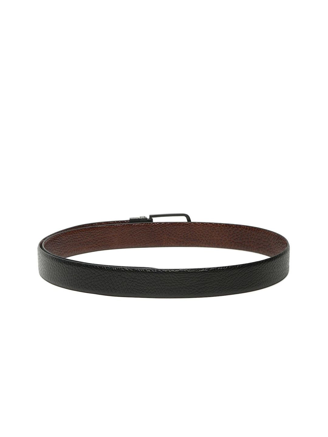 Teakwood Leathers Men Textured Leather Reversible Formal Belt