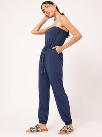 DressBerry Strapless Chic Vibes Waist Tie-Up Bandeau Jumpsuit