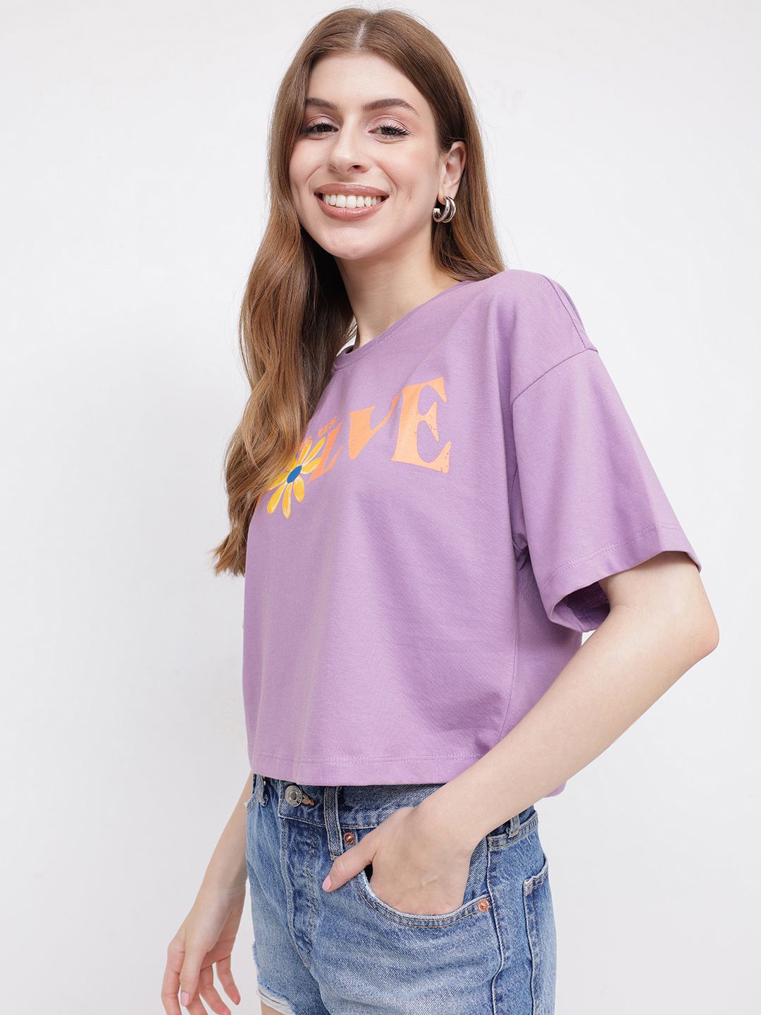 DressBerry Minimalist Message Printed Boxy T-shirt