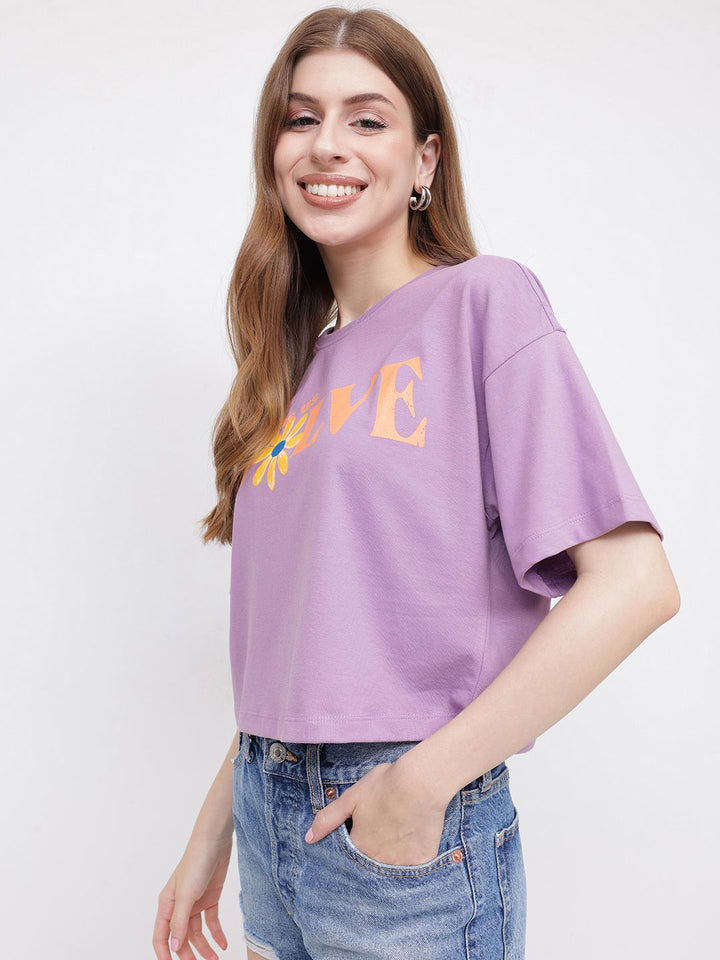DressBerry Minimalist Message Printed Boxy T-shirt