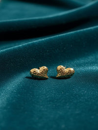VOGUE PANASH Gold-Plated Heart Shaped Studs