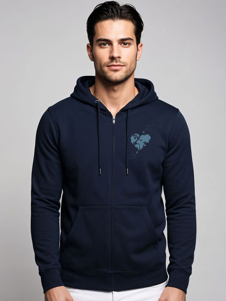 ADRO Men Printed Hooded Sweatshirt