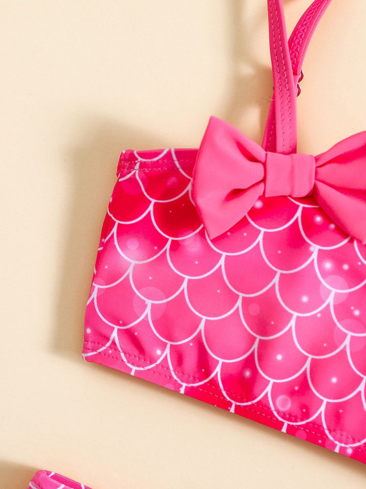 YK Girls Printed Swim Bikini Set