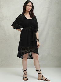 Vishudh Wanita Longline Tie-Up Shrug