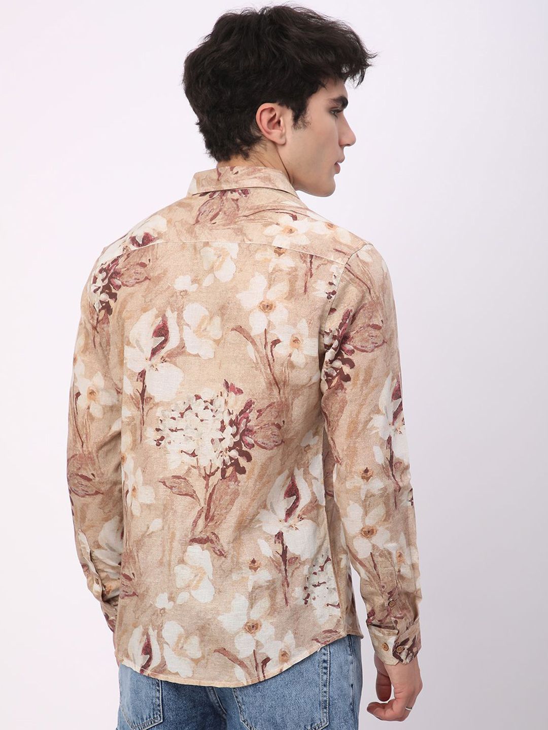 VASTRADO Men Classic Slim Fit Floral Opaque Printed Casual Shirt