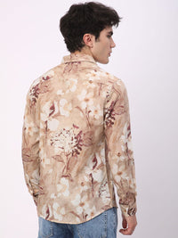 VASTRADO Men Classic Slim Fit Floral Opaque Printed Casual Shirt