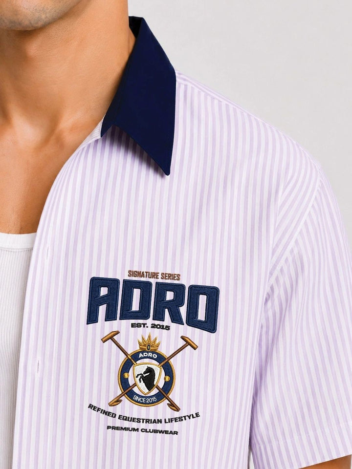 ADRO Men Relaxed Striped Casual Shirt