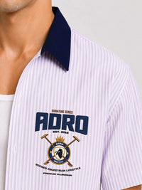 ADRO Men Relaxed Striped Casual Shirt