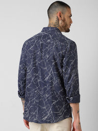 VASTRADO Men Classic Slim Fit Opaque Abstract Printed Casual Shirt