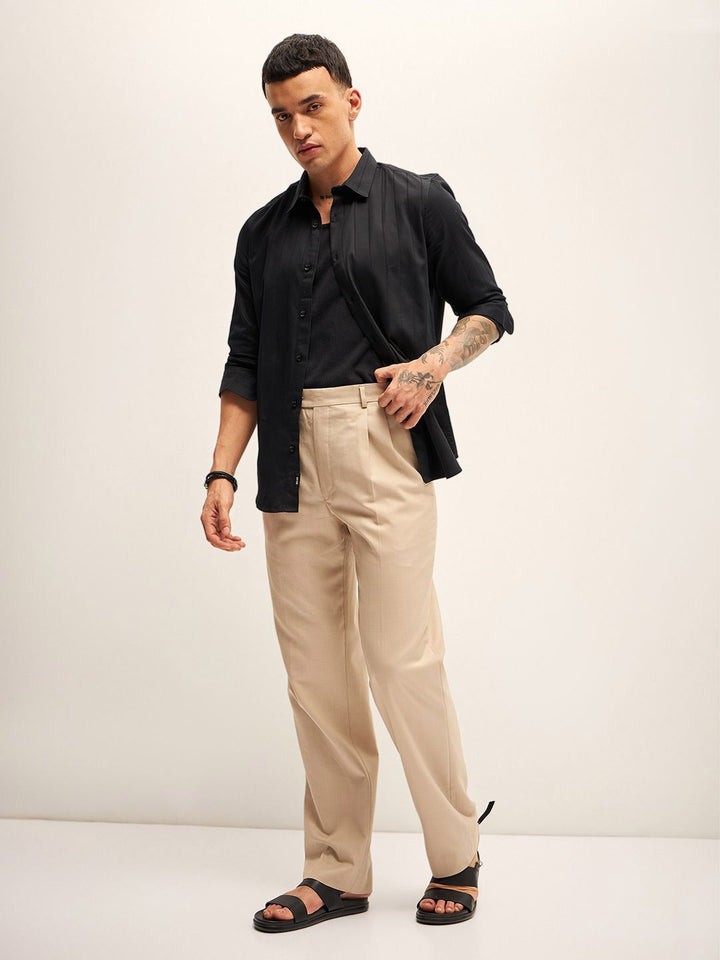 THE BEAR HOUSE Striped Slim Fit Casual Shirt