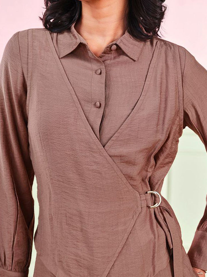 AND Women Wrap Detail Top