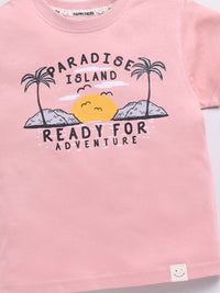Happy Faces Boys Pure Cotton Typography & Graphic Printed T-shirt