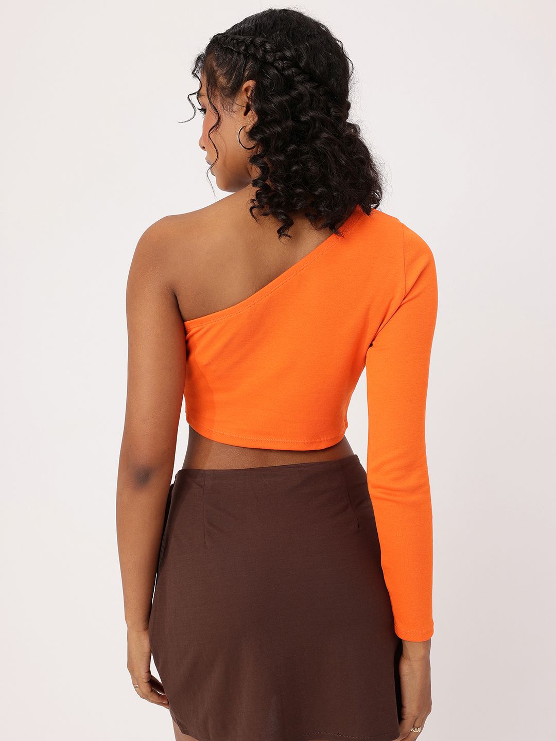 DressBerry All-Day Slay One-Shoulder Crop Top
