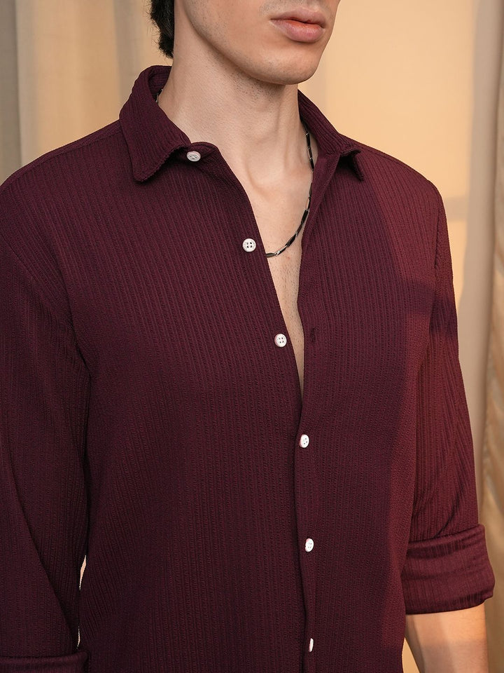 Campus Sutra Men Spread Collar Comfort Casual Shirt