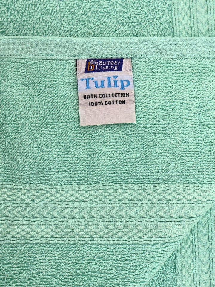 BOMBAY DYEING Tulip Sea Green Pure Cotton 450 GSM Bath Towel
