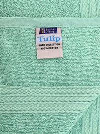 BOMBAY DYEING Tulip Sea Green Pure Cotton 450 GSM Bath Towel