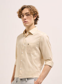 THE BEAR HOUSE Men Solid Tailored Fit Formal Shirt