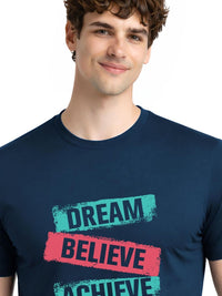 ADRO Men Typography Printed T-shirt