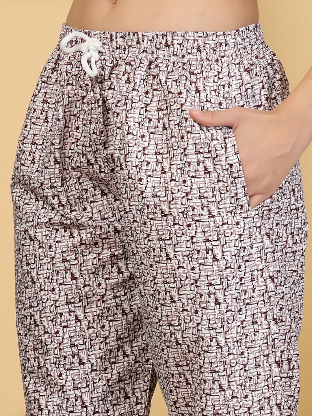 Klotthe Wanita Multi Geometric Bercetak Kolar Lengan Pendek Malam