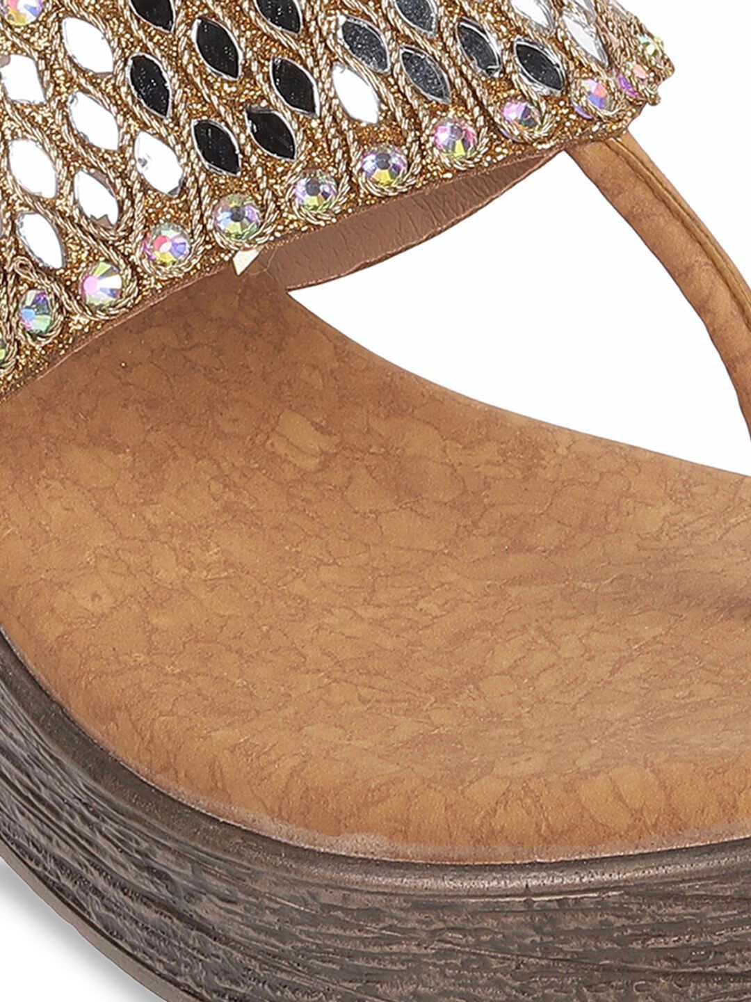 Mochi Embellished Wedge Sandals