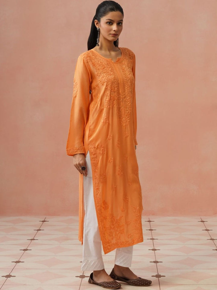 Rumah Wanita Chikankari Sulam Kurta Chikankari